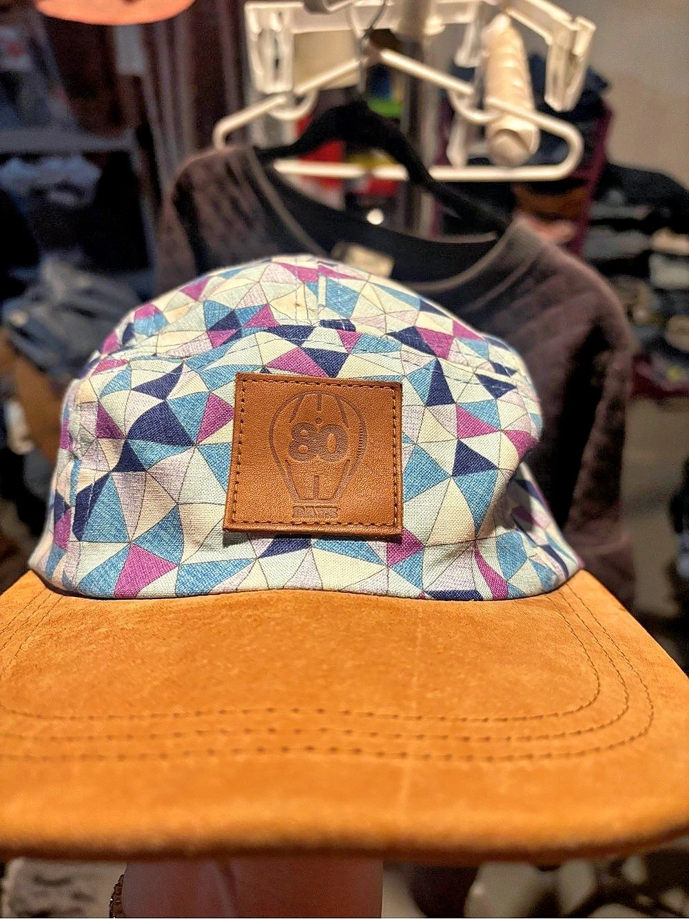 Ministry of culture Geometric Print Hat with suede brim